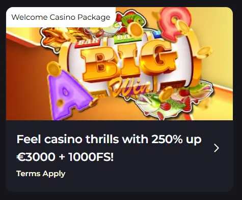 Betizy Casino bonus
