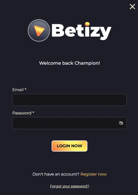 Betizy Casino login